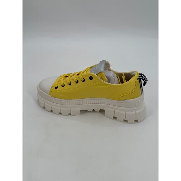 Palladium Revolt Womens Lo TX Yellow Sneakers Platform Lug Lace UP Size 10 New - Picture 7 of 11
